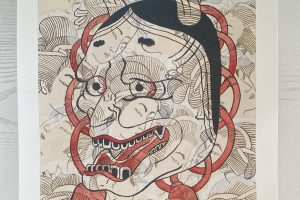 HANNYA, 2023 Acrylic and Collage 29,7 X 42cm