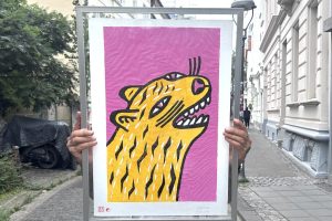 JAGUATIRICA, 2023 Linocut Print on rice paper 46 X 67,5 cm